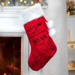Personalised 'Special Delivery' Luxury Red Pom Pom Christmas Stocking