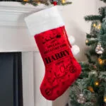 Personalised 'Special Delivery' Luxury Red Pom Pom Christmas Stocking - Image 3