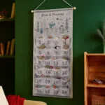 Personalised Children's Polar Bear Design Grey Felt Christmas Advent Calendar - Image 5