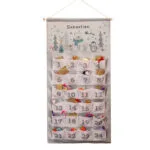 Personalised Children's Polar Bear Design Grey Felt Christmas Advent Calendar - Image 6