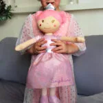 Personalised Name Only Pink Princess Ballerina Rag Doll - Image 2