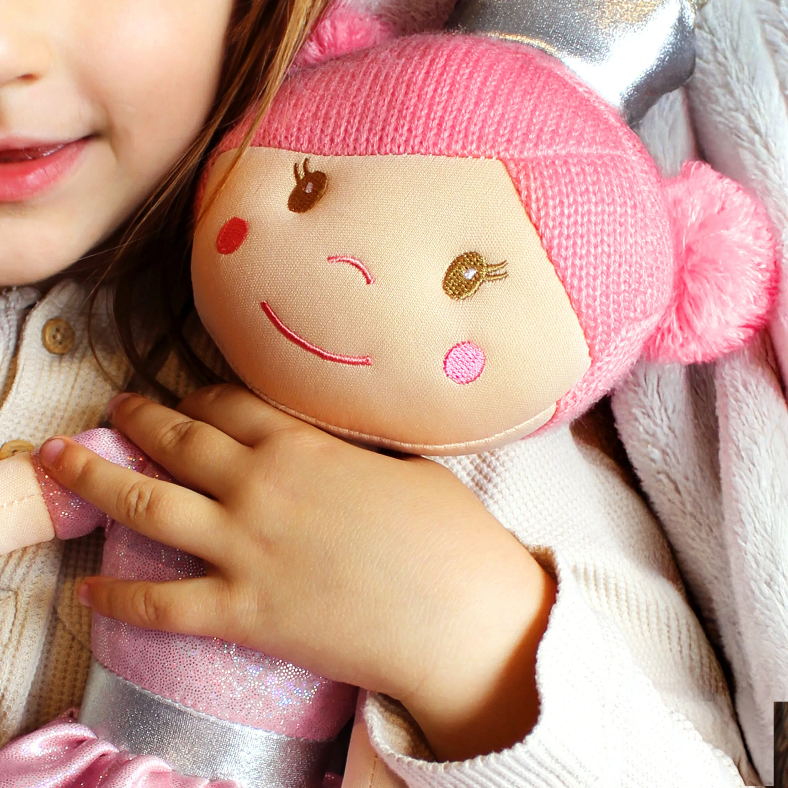 Personalised Name Only Pink Princess Ballerina Rag Doll - Image 5