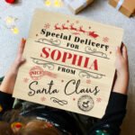 Personalised Children's 'Special Delivery' Large Wooden Christmas Eve Box - Image 4