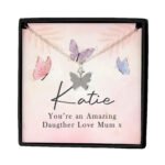 Personalised Butterflies Design Sentiment Silver Plated Butterfly Necklace & Gift Box - Image 5