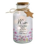 Personalised Any Message Floral Design LED Light-Up Glass Jar - Image 5