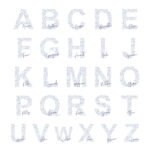 Personalised Blue Initial Floral Design Filled Cushion - Image 4