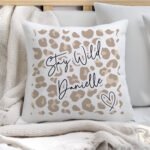 Personalised Leopard Print Design Filled Cushion