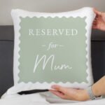 Personalised Name Only Sage Green 'Reserved For' Filled Cushion - Image 2