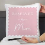 Personalised Name Only Pink 'Reserved For' Filled Cushion - Image 2