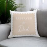 Personalised Name Only Cream 'Reserved For' Filled Cushion - Image 3