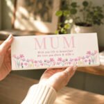 Personalised Any Message Floral Design Wooden Mum Ornament - Image 2