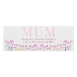 Personalised Any Message Floral Design Wooden Mum Ornament - Image 4