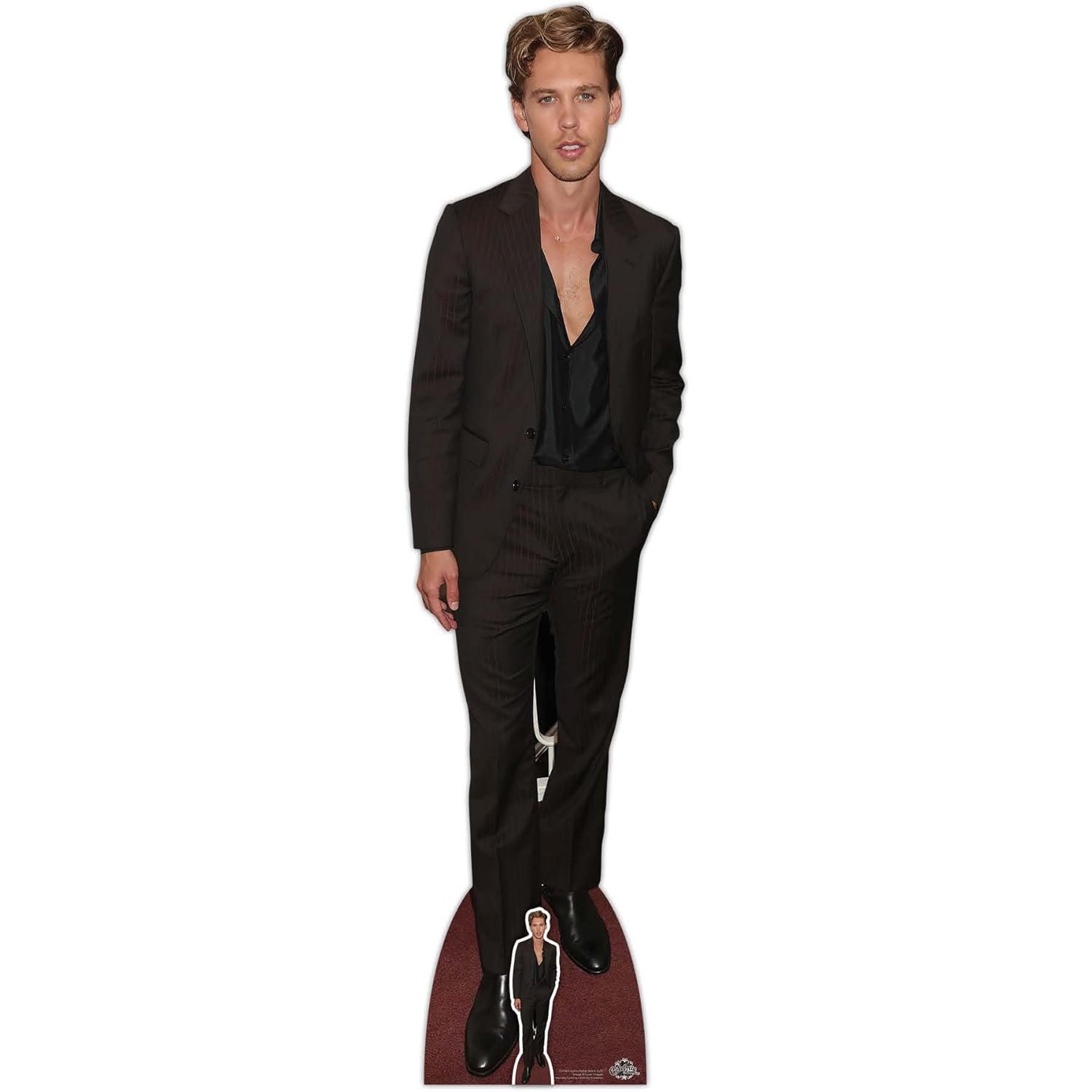 CS1008 Austin Butler 'Black Suit' (American Actor) Lifesize + Mini Cardboard Cutout Austin Butler 'Black Suit' (American Actor) Lifesize + Mini Cardboard Cutout - Image 1