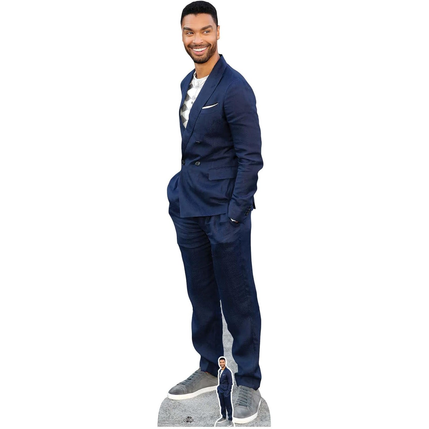 CS1053 Regé-Jean Page 'Blue Suit' (British Actor) Lifesize + Mini Cardboard Cutout Regé-Jean Page 'Blue Suit' (British Actor) Lifesize + Mini Cardboard Cutout - Image 1