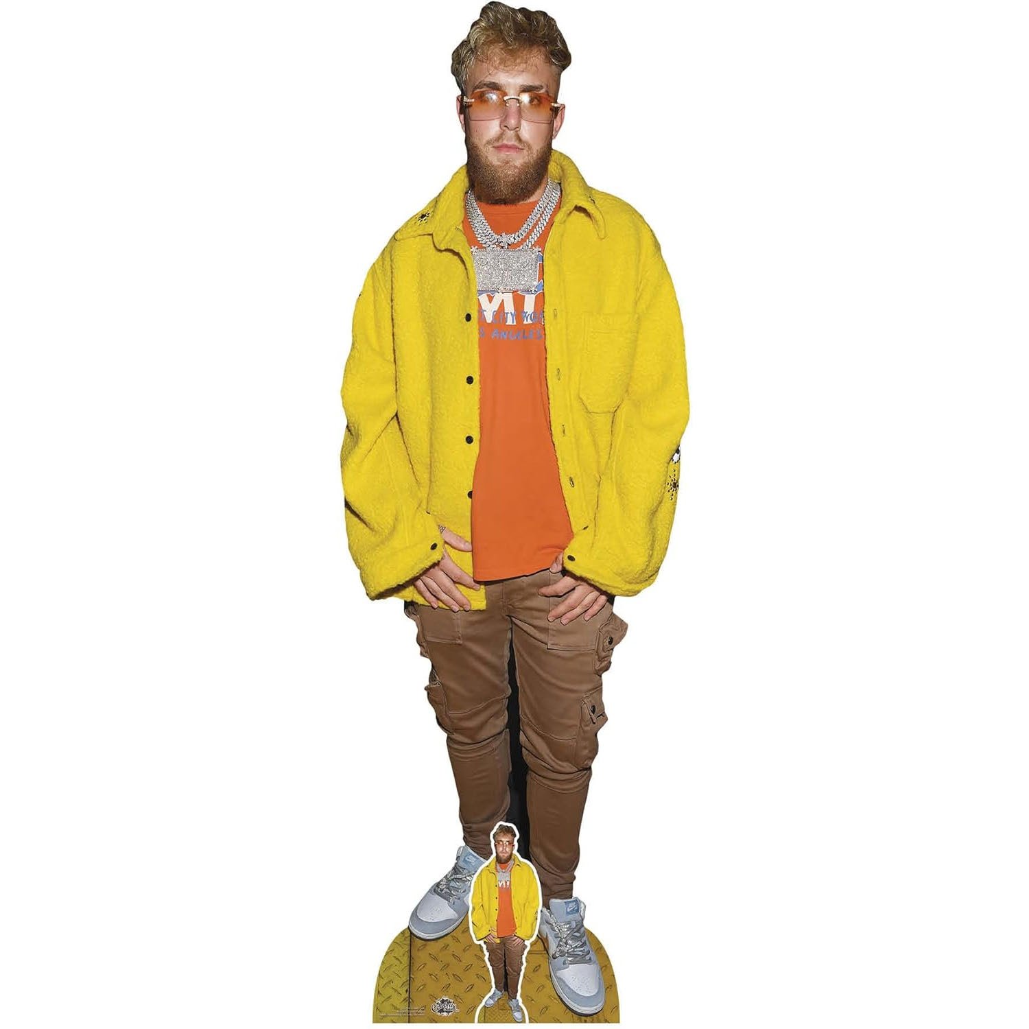 CS1069 Jake Paul 'Yellow Jacket' (American Influencer Boxer) Lifesize + Mini Cardboard Cutout Jake Paul 'Yellow Jacket' (American Influencer/Boxer) Lifesize + Mini Cardboard Cutout - Image 1