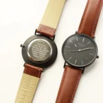 Architect London Men's Minimalist Modern Font Engraving Watch With Walnut Leather Strap - Image 5