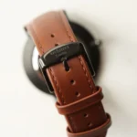 Architect London Men's Minimalist Own Handwriting Watch With Walnut Leather Strap - Image 3