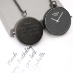 Architect London Own Handwriting Black Modern Pocket Watch