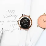 Architect London Ladies Own Handwriting Coral Face Watch With White Leather Strap - Image 2