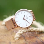 Architect London Ladies Own Handwriting White Face Watch With Rose Gold Mesh Strap - Image 4