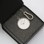 Architect London Modern Font Engraving Silver Modern Pocket Watch - Image 2