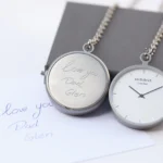 Architect London Own Handwriting Silver Modern Pocket Watch