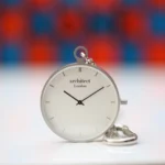Architect London Own Handwriting Silver Modern Pocket Watch - Image 3