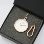 Architect London Modern Font Engraving Rose Gold Modern Pocket Watch - Image 2