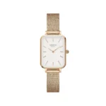 Architect London Lille Ladies Modern Font Engraving White Face Watch With Rose Gold Mesh Strap - Image 5