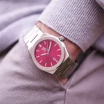 Wave by Architect London Any Message Men's Handcrafted Stainless Steel Watch (Blush Ripple) - Image 3