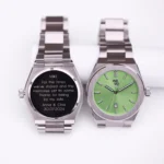 Wave by Architect London Any Message Men's Handcrafted Stainless Steel Watch (Lime Surge) - Image 3