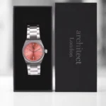 Wave by Architect London Any Message Men's Handcrafted Stainless Steel Watch (Peach Breeze) - Image 2