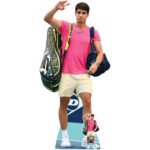 Carlos Alcaraz 'Pink Shirt' (Spanish Tennis Player) Lifesize + Mini Cardboard Cutout / Standee