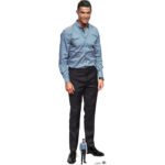 Cristiano Ronaldo 'Blue Shirt' (Portuguese Footballer) Lifesize + Mini Cardboard Cutout / Standee