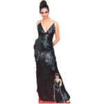 Deepika Padukone 'Black Dress' (Indian Actress) Lifesize + Mini Cardboard Cutout / Standee
