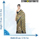 Deepika Padukone 'Sari' (Indian Actress) Lifesize + Mini Cardboard Cutout / Standee - Image 3