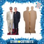 Brad Pitt & George Clooney (American Actors) Lifesize + Mini Cardboard Cutout / Standee - Image 2