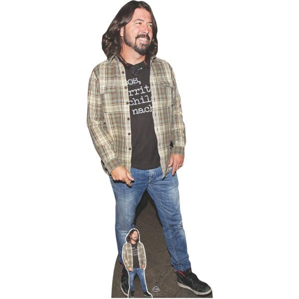Dave Grohl 'Check Shirt' (American Musician) Lifesize + Mini Cardboard Cutout