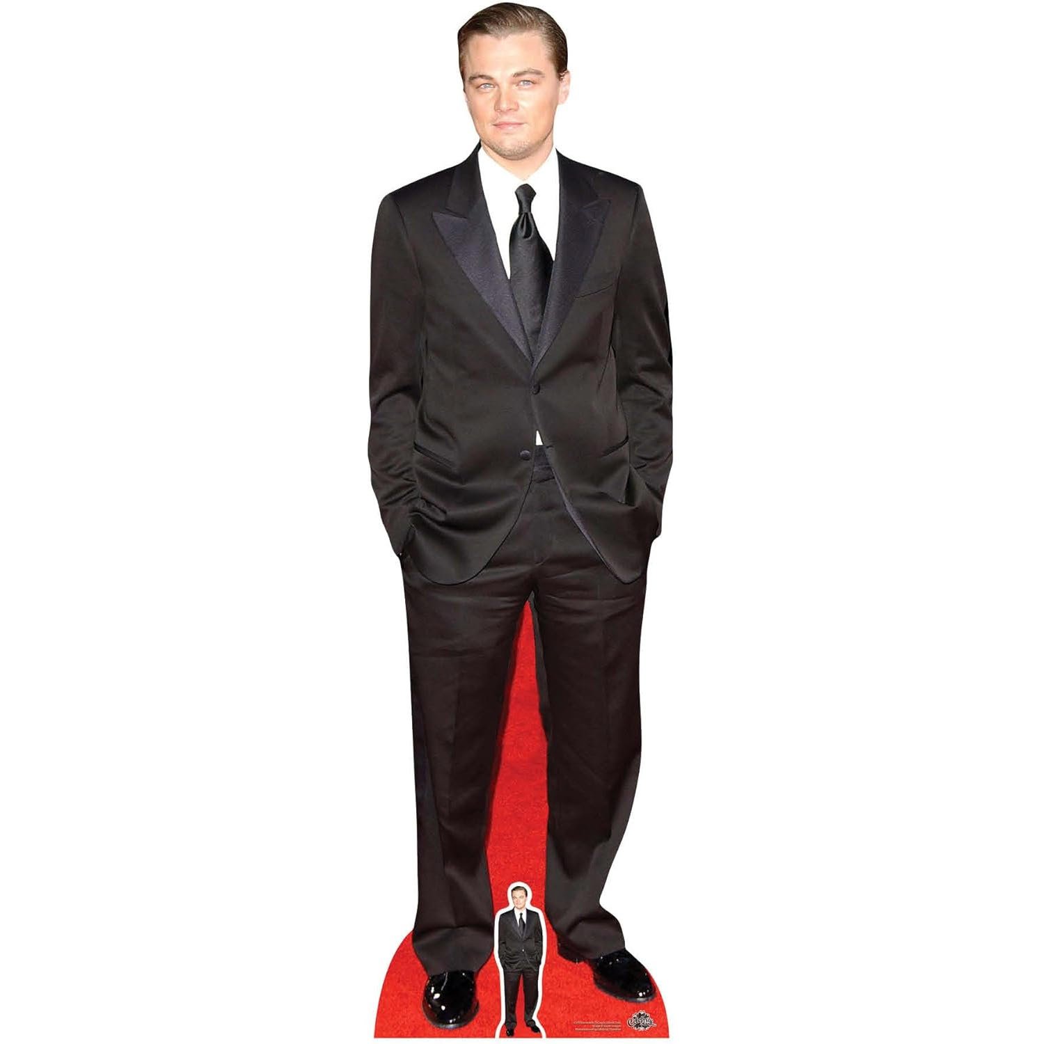 CS705 Leonardo DiCaprio 'Black Suit' (American Actor) Lifesize + Mini Cardboard Cutout Leonardo DiCaprio 'Black Suit' (American Actor) Lifesize + Mini Cardboard Cutout - Image 1