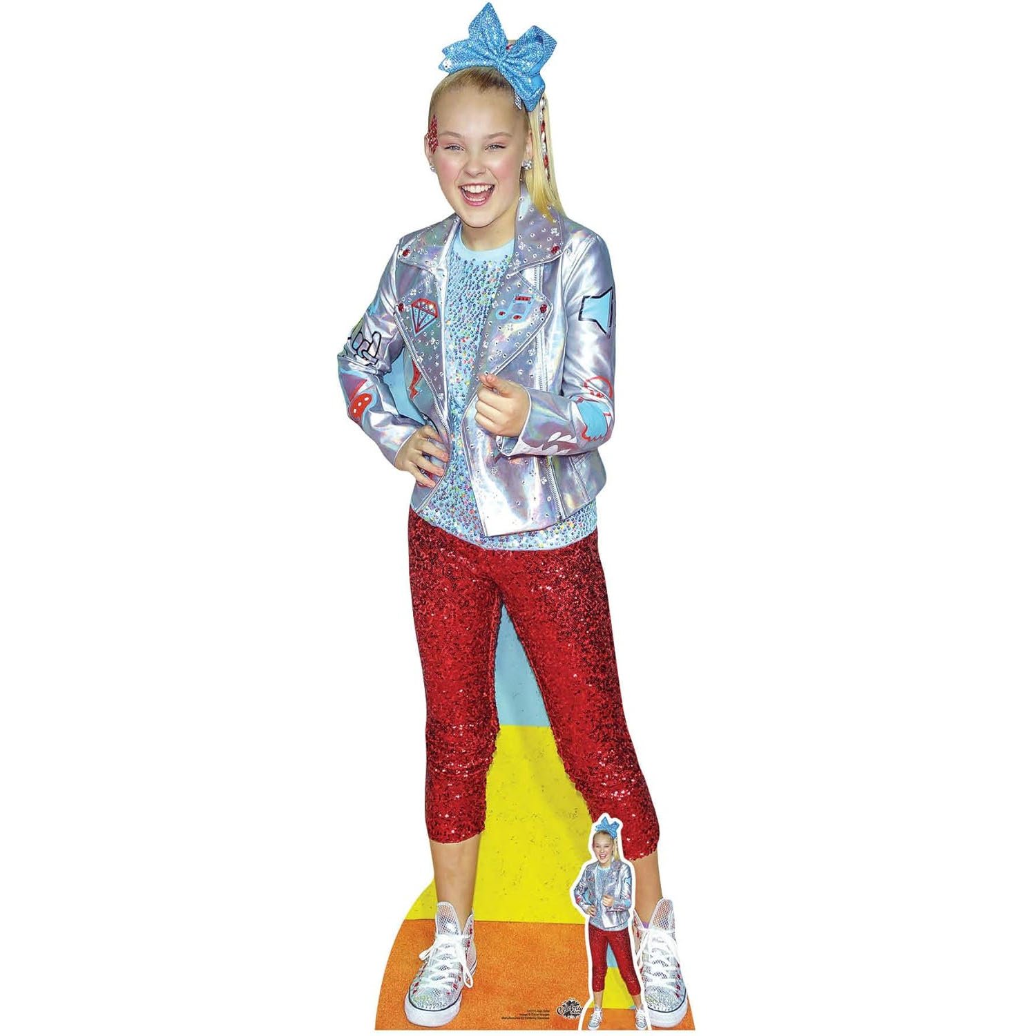 CS717 JoJo Siwa (American Singer-Media Personality) Lifesize + Mini Cardboard Cutout JoJo Siwa (American Singer/Media Personality) Lifesize + Mini Cardboard Cutout - Image 1