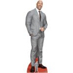 Dwayne Johnson 'Checked Suit' (American Actor/Wrestler) Lifesize + Mini Cardboard Cutout