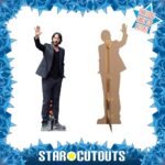 Keanu Reeves 'Waving' (Canadian Actor) Lifesize + Mini Cardboard Cutout - Image 2
