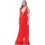 Jodie Comer 'Red Dress' (English Actress) Lifesize + Mini Cardboard Cutout