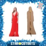 Jodie Comer 'Red Dress' (English Actress) Lifesize + Mini Cardboard Cutout - Image 2