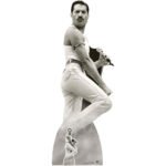Freddie Mercury 'July 1985 Black & White - Live Aid' (British Singer/Songwriter) Lifesize + Mini Cardboard Cutout