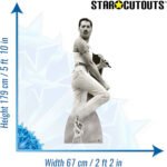 Freddie Mercury 'July 1985 Black & White - Live Aid' (British Singer/Songwriter) Lifesize + Mini Cardboard Cutout - Image 3