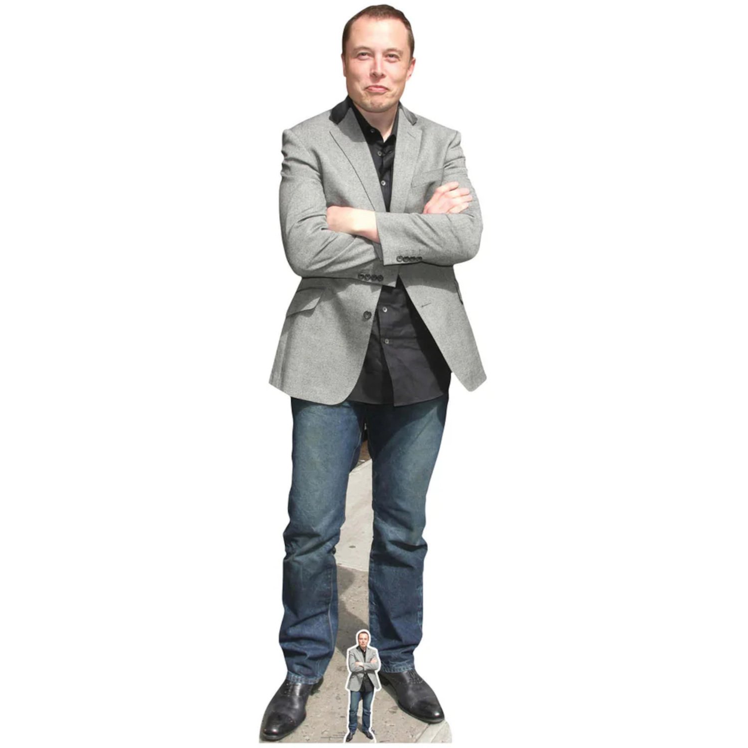 CS860 Elon Musk (Entrepreneur) Lifesize + Mini Cardboard Cutout Elon Musk (South African/American Entrepreneur) Lifesize + Mini Cardboard Cutout - Image 1