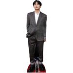 Kim Tae-hyung 'V' Check Suit (South Korean Singer/Songwriter) Lifesize + Mini Cardboard Cutout / Standee