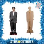 Kim Tae-hyung 'V' Check Suit (South Korean Singer/Songwriter) Lifesize + Mini Cardboard Cutout / Standee - Image 2