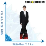 Kim Seok-jin 'Jin' White Shirt (South Korean Singer/Songwriter) Lifesize + Mini Cardboard Cutout / Standee - Image 3